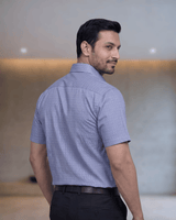 Atlantic Rs 601A Blue Mens Half Sleeves Shirt