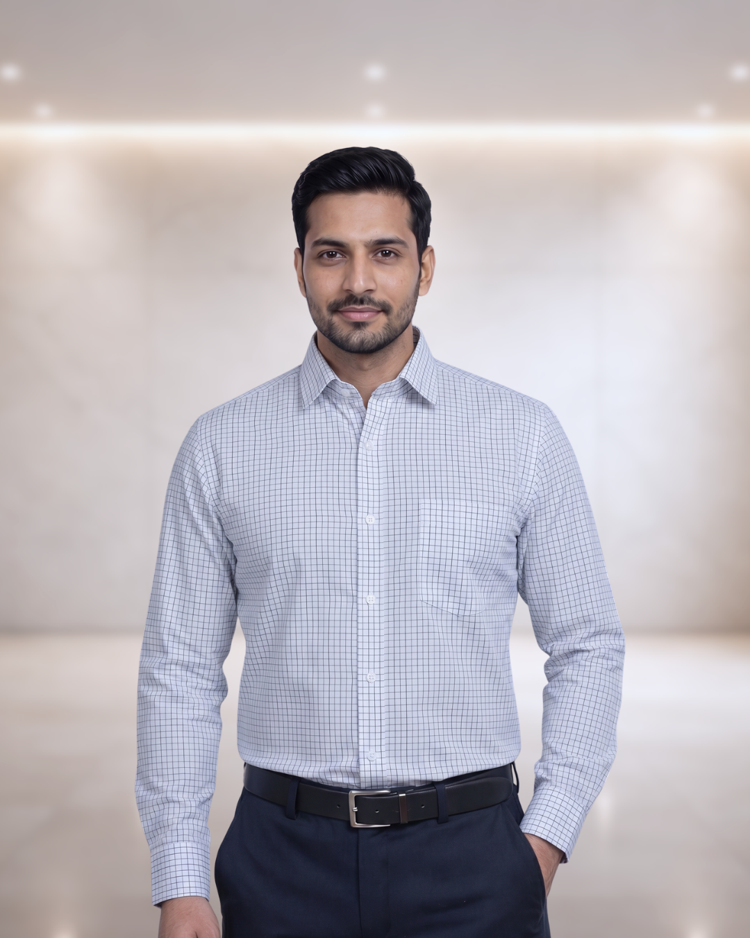 Mens Black Bresol 31112 A Full Sleeves Shirt