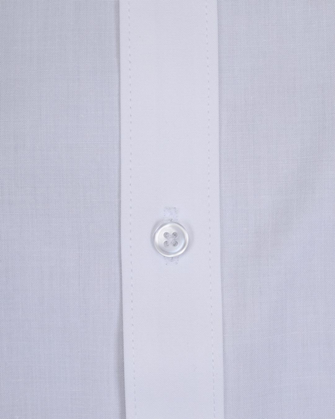 Foursquare White Signature Half Sleeve Cotton Shirt