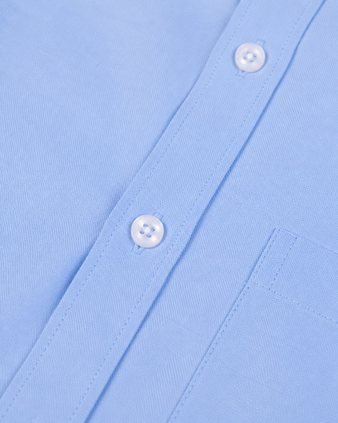 Cambridge Men's Oxford Formal Shirt – Plain Blue Cotton Blend