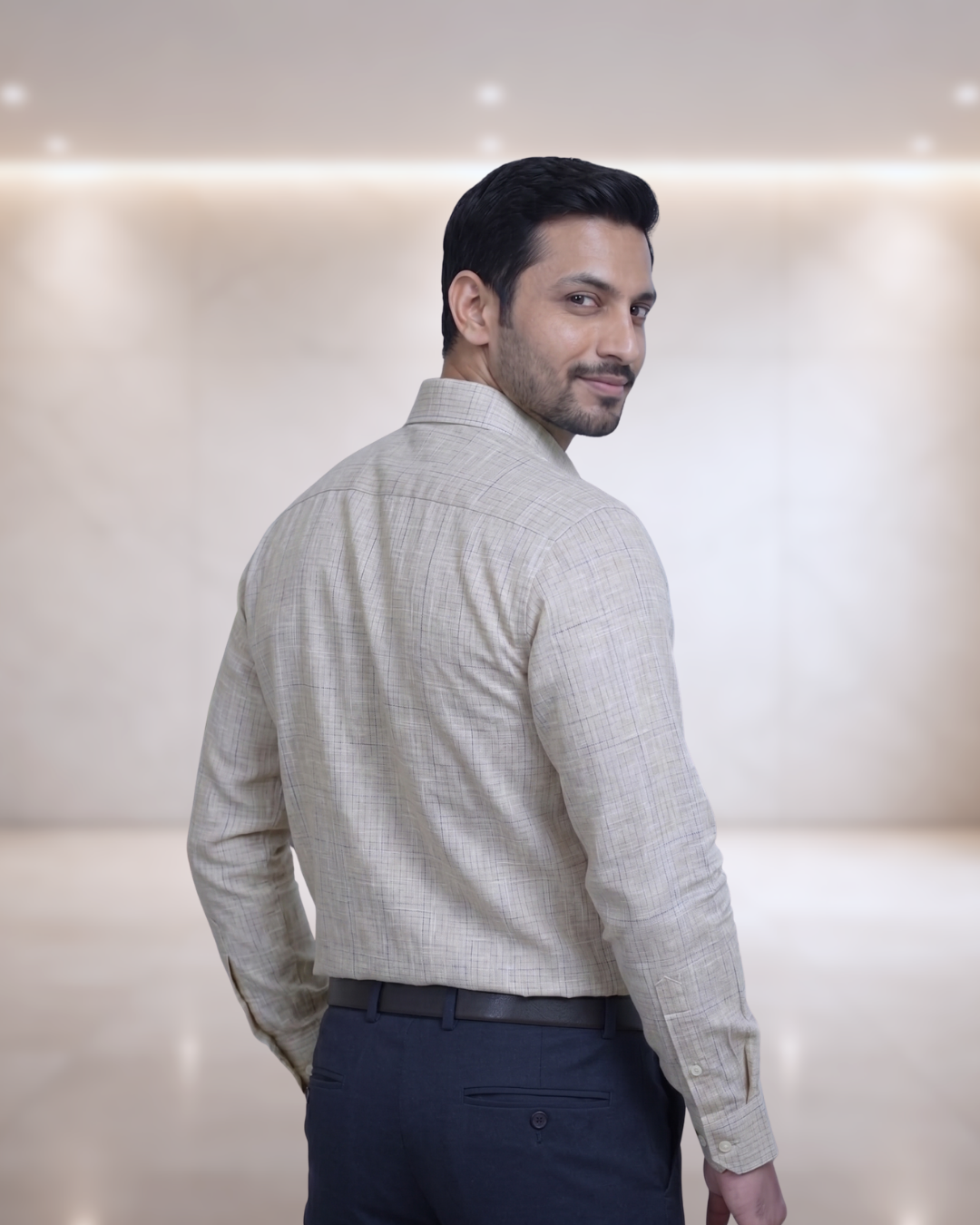 Mens Beige Figo 194 Full Sleeves Shirt