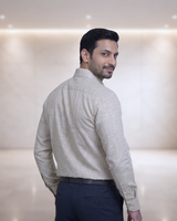 Mens Beige Figo 194 Full Sleeves Shirt