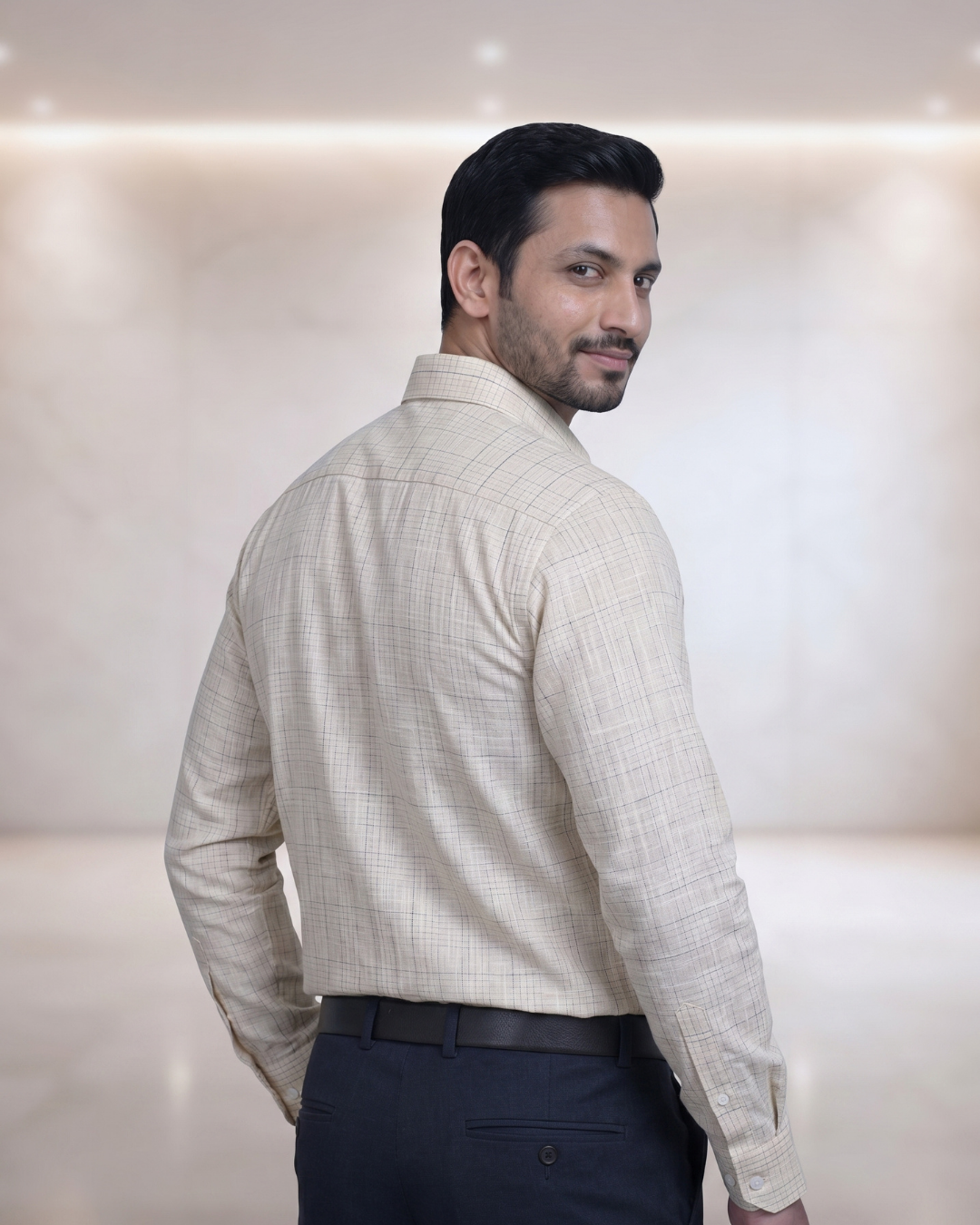 Mens Cream Figo 194 Full Sleeves Shirt