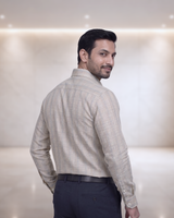 Mens Beige Figo 197 Full Sleeves Shirt
