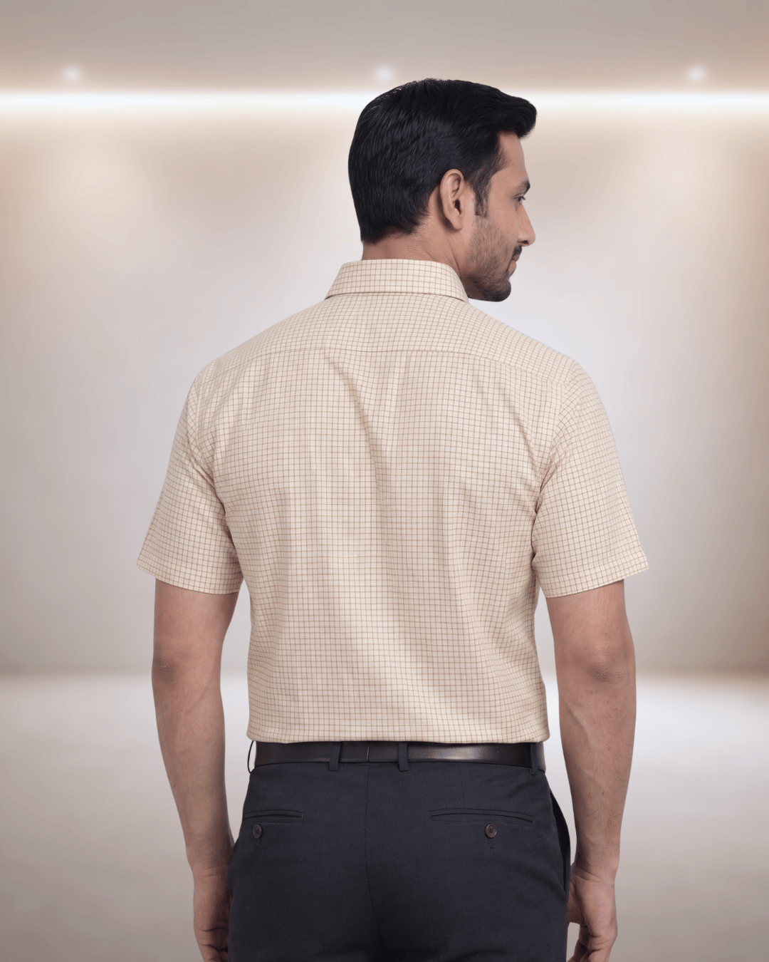 Figo 220 Beige Mens Half Sleeves Shirt