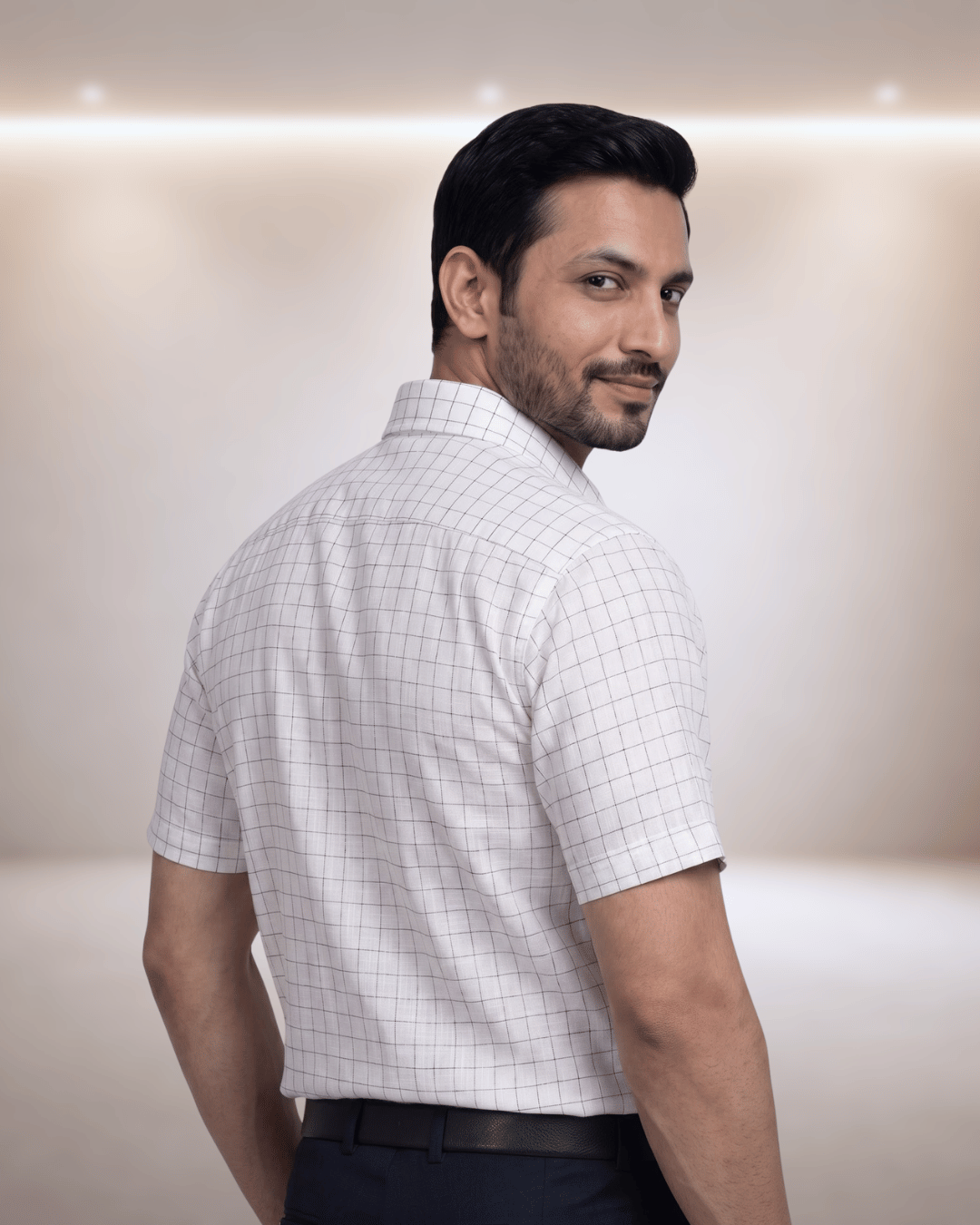 Figo Fg4A White Mens Half Sleeves Shirt