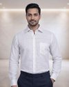 Mens White Figo Fg4A Full Sleeves Shirt