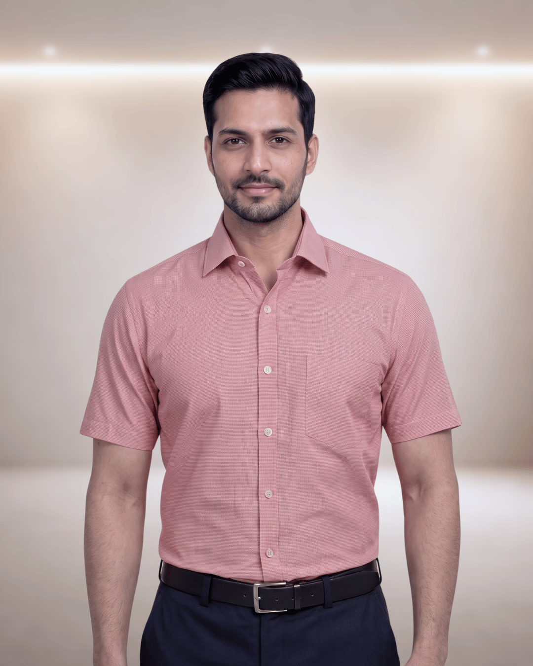 Limca 1242 Pink Mens Half Sleeves Shirt