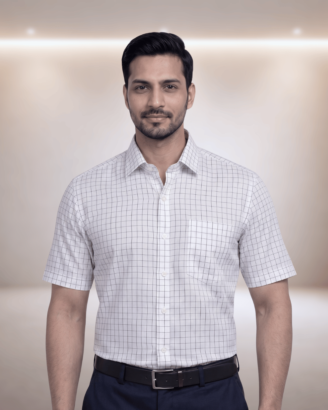 Mf 50002 A Green Mens Half Sleeves Shirt