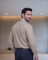 Mens Biscuit-43 Milton Linen Full Sleeves Shirt