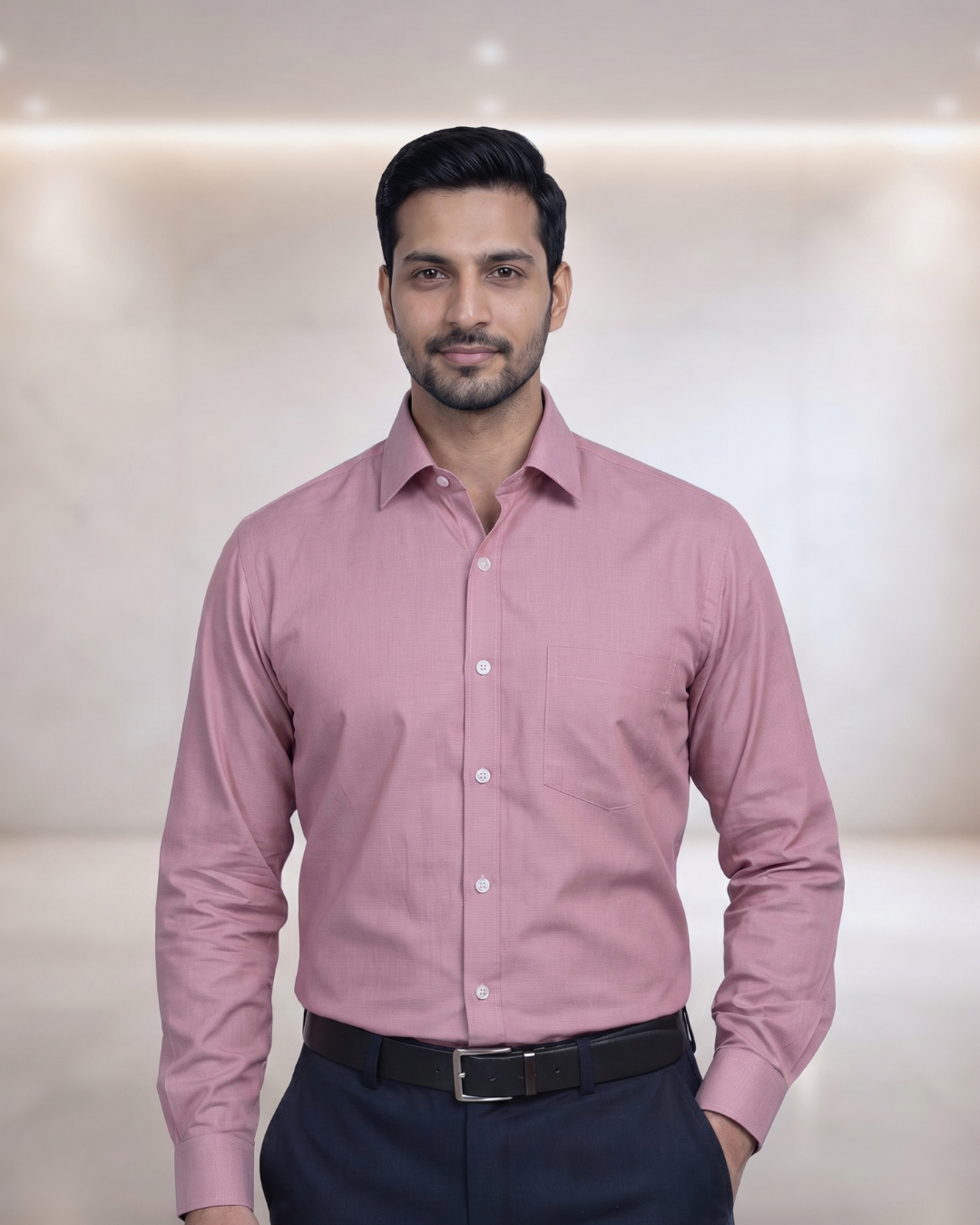 Mens Light Wine-75 Ntc Butter Full Sleeves Shirt