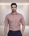 Olympic Red Mens Half Sleeves Shirt