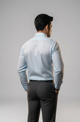 Mens Turq Blue-B Orian 25751 Full Sleeves Shirt