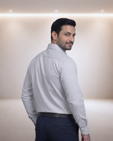 Mens Light Grey Orian 3056 D Full Sleeves Shirt