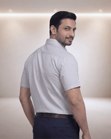 Orian 3056 D Light Grey Mens Half Sleeves Shirt
