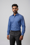 Mens Blue-22 Paris Cotton 22 Full Sleeves Shirt