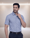 Poland Print 4 Blue Mens Half Sleeves Shirt