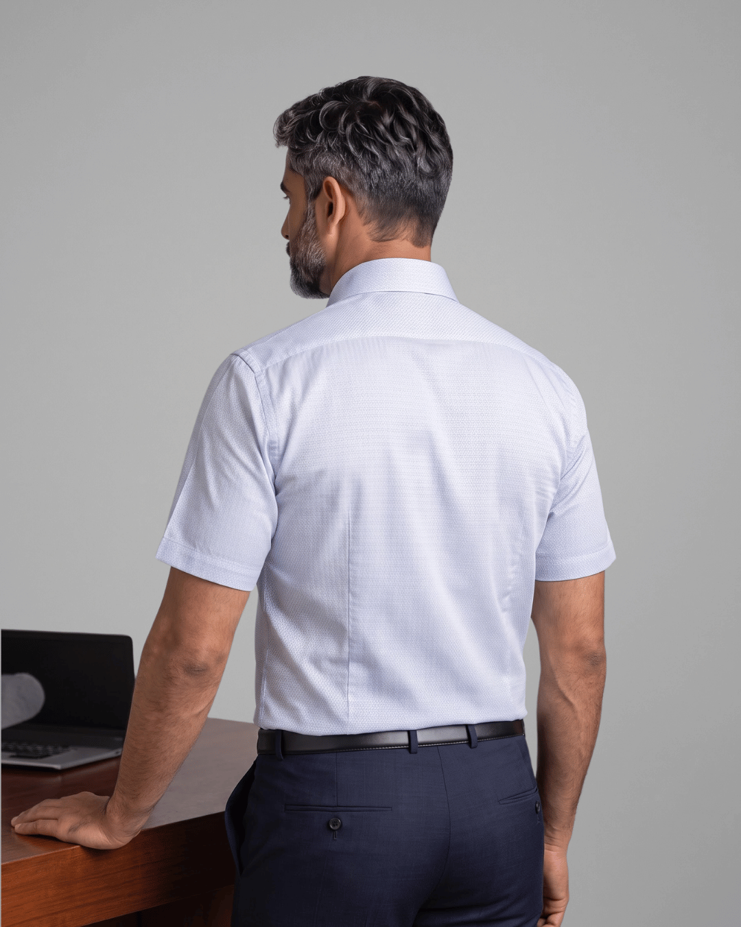 Rg 2025B Blue Mens Half Sleeves Shirt