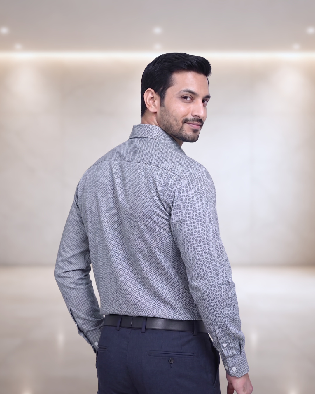 Mens Grey Rg 2934 Full Sleeves Shirt