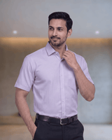 Rg 2940 Lilac Mens Half Sleeves Shirt