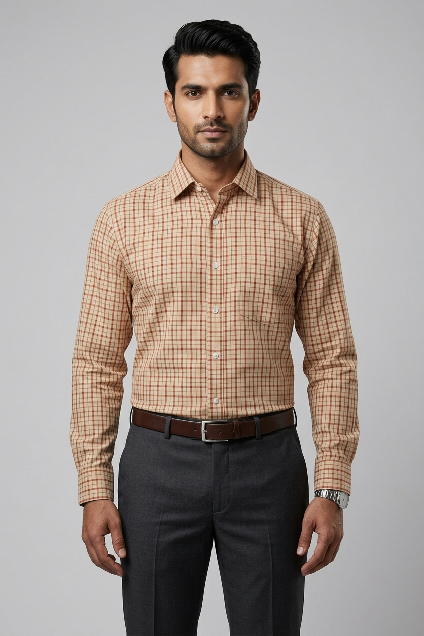 Mens Rust Rg 3302 Full Sleeves Shirt