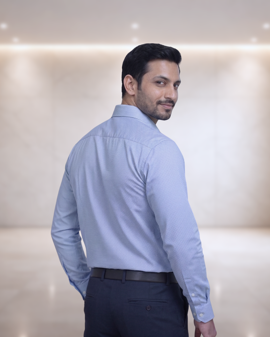 Mens Blue Rs 3393 Full Sleeves Shirt