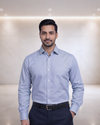 Mens Blue Rs 3393 Full Sleeves Shirt