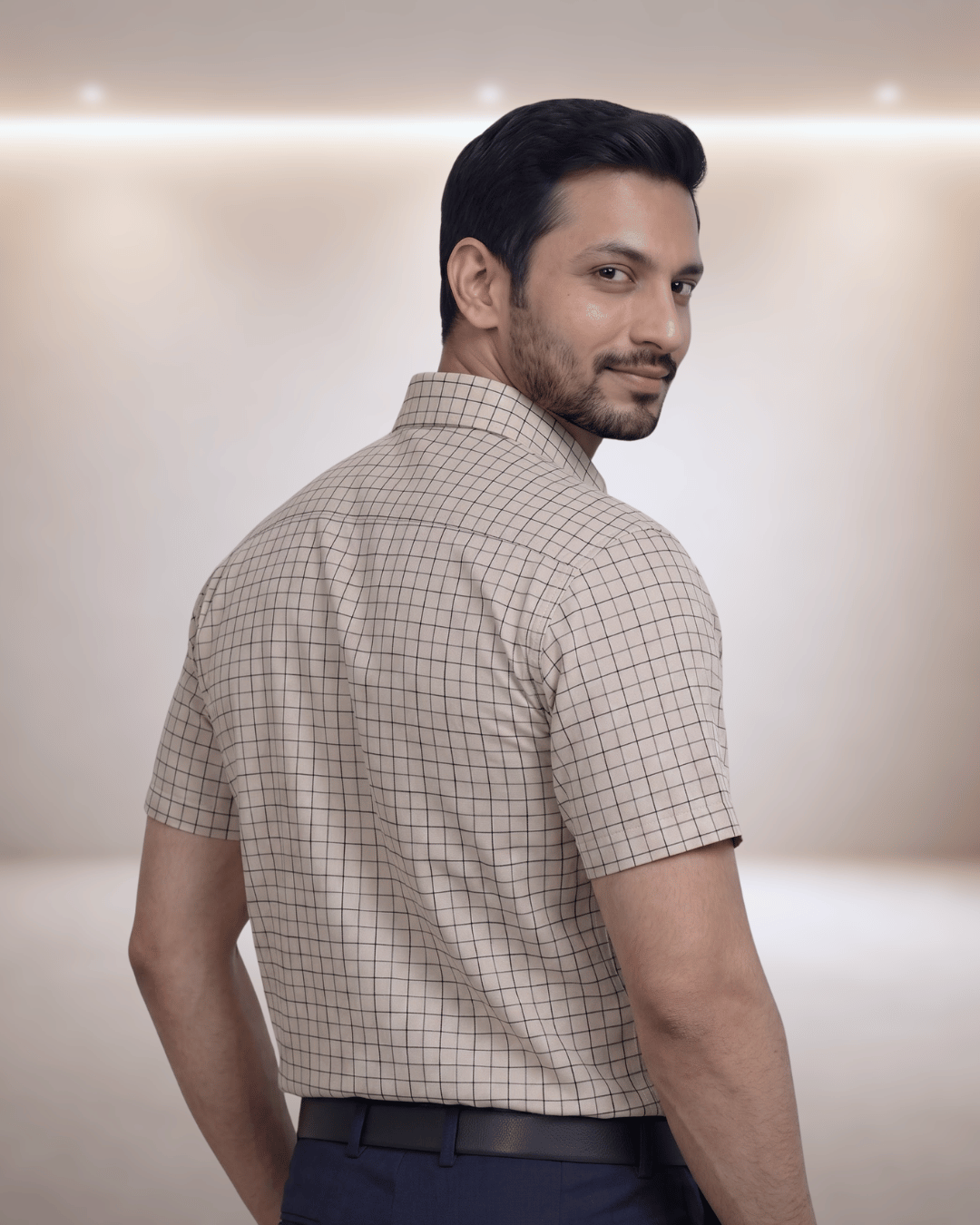 Rs 0038 Black Mens Half Sleeves Shirt