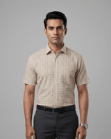 Rs 0038 Brown Mens Half Sleeves Shirt