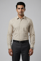 Mens Brown Rs 0038 Full Sleeves Shirt