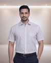 Rs 0104 B White Mens Half Sleeves Shirt