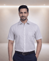 Rs 0104 B White Mens Half Sleeves Shirt