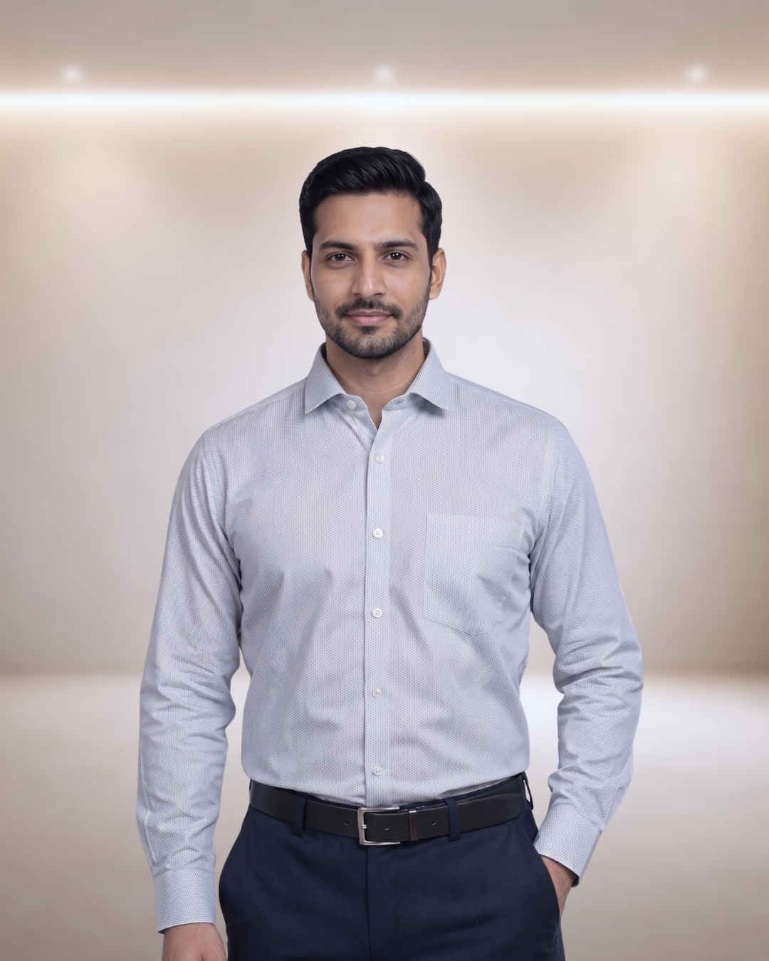 Mens Grey-3 Rs 1103 Full Sleeves Shirt