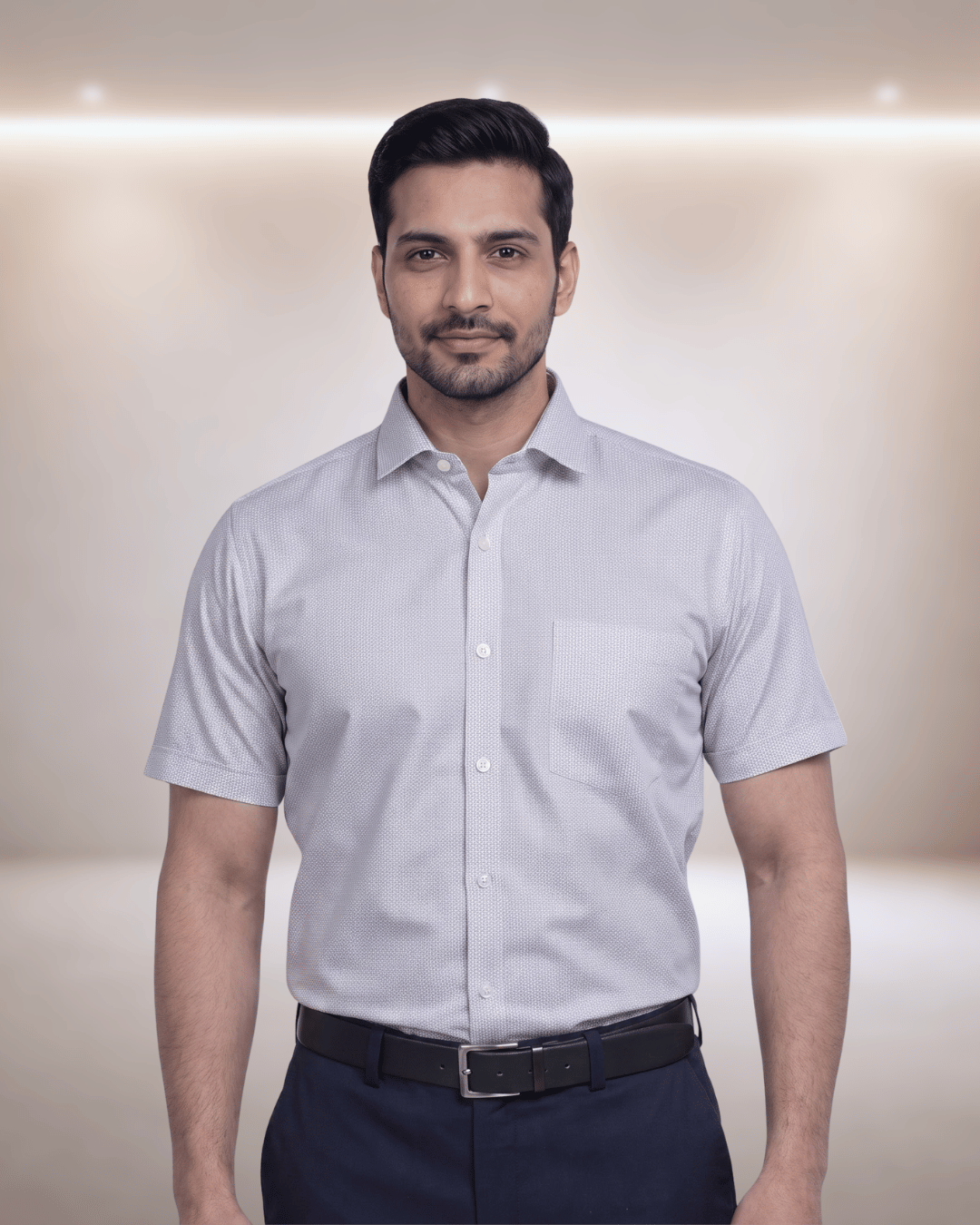 Rs 1103 Grey Mens Half Sleeves Shirt