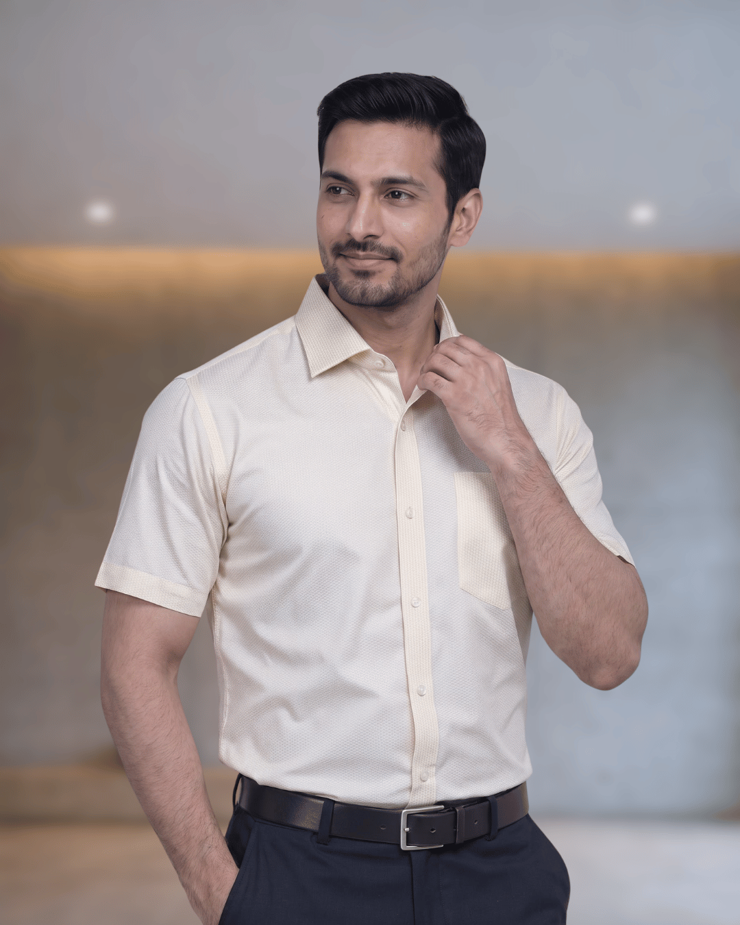 Rs 1103 Lemon Mens Half Sleeves Shirt