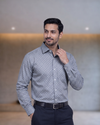 Mens Grey Rs 1240 Full Sleeves Shirt