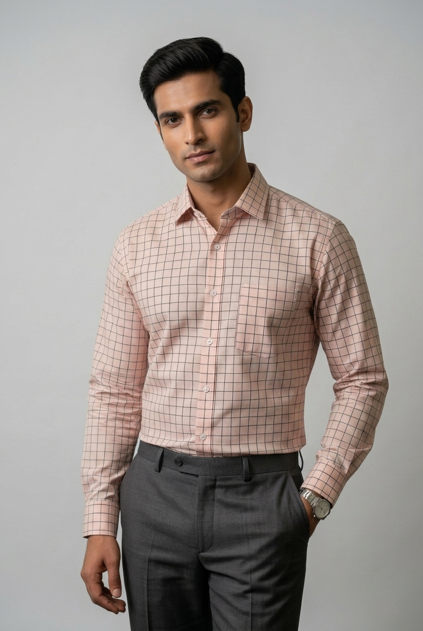 Mens Orange-3 Rs 1515 Full Sleeves Shirt