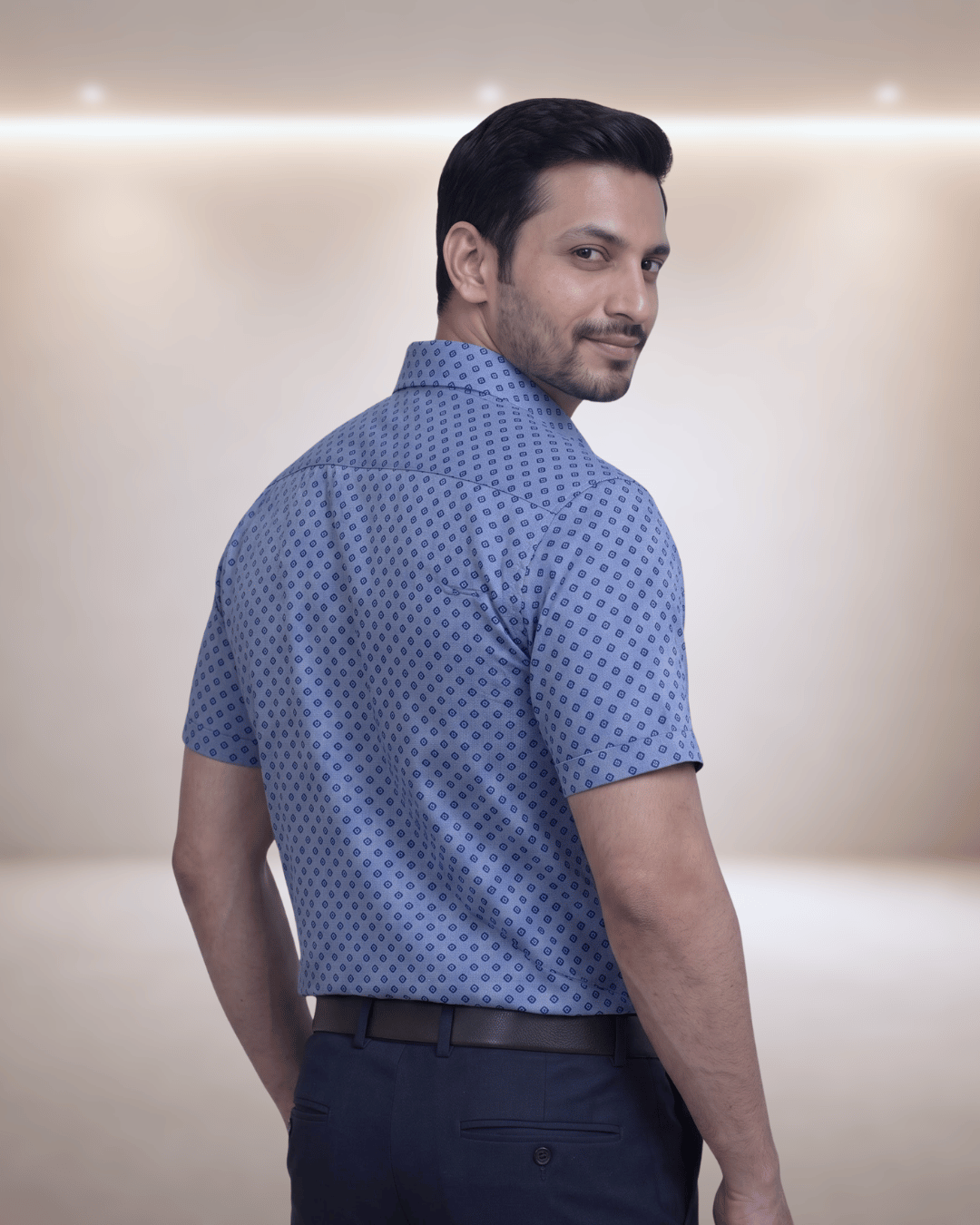 Rs 2326 Sky Blue Mens Half Sleeves Shirt