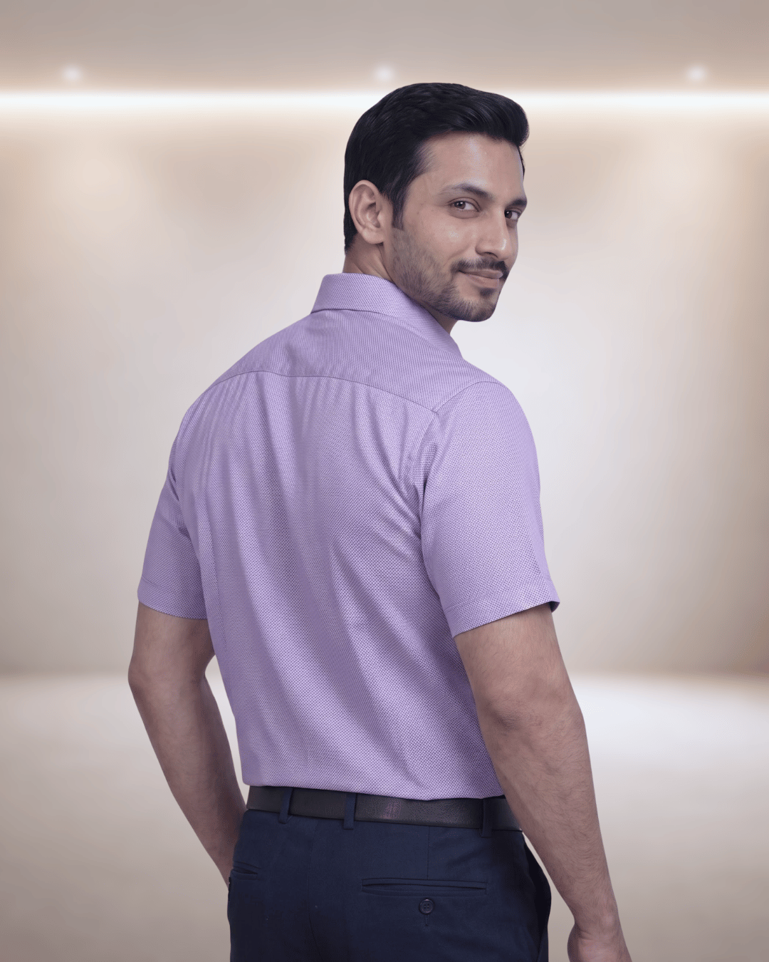 Rs 2988 Purple Mens Half Sleeves Shirt