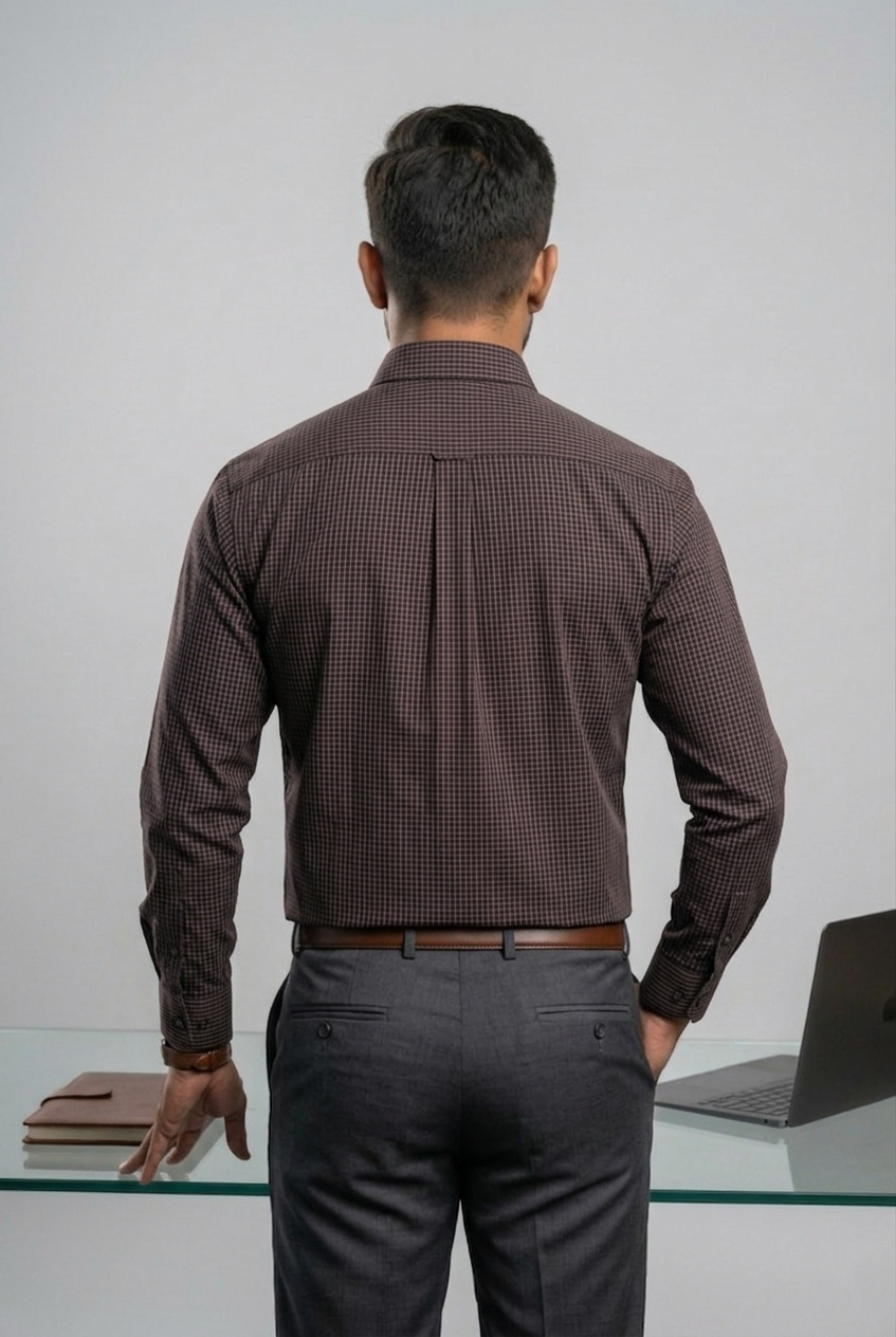 Mens Brown Rs 3296 Full Sleeves Shirt