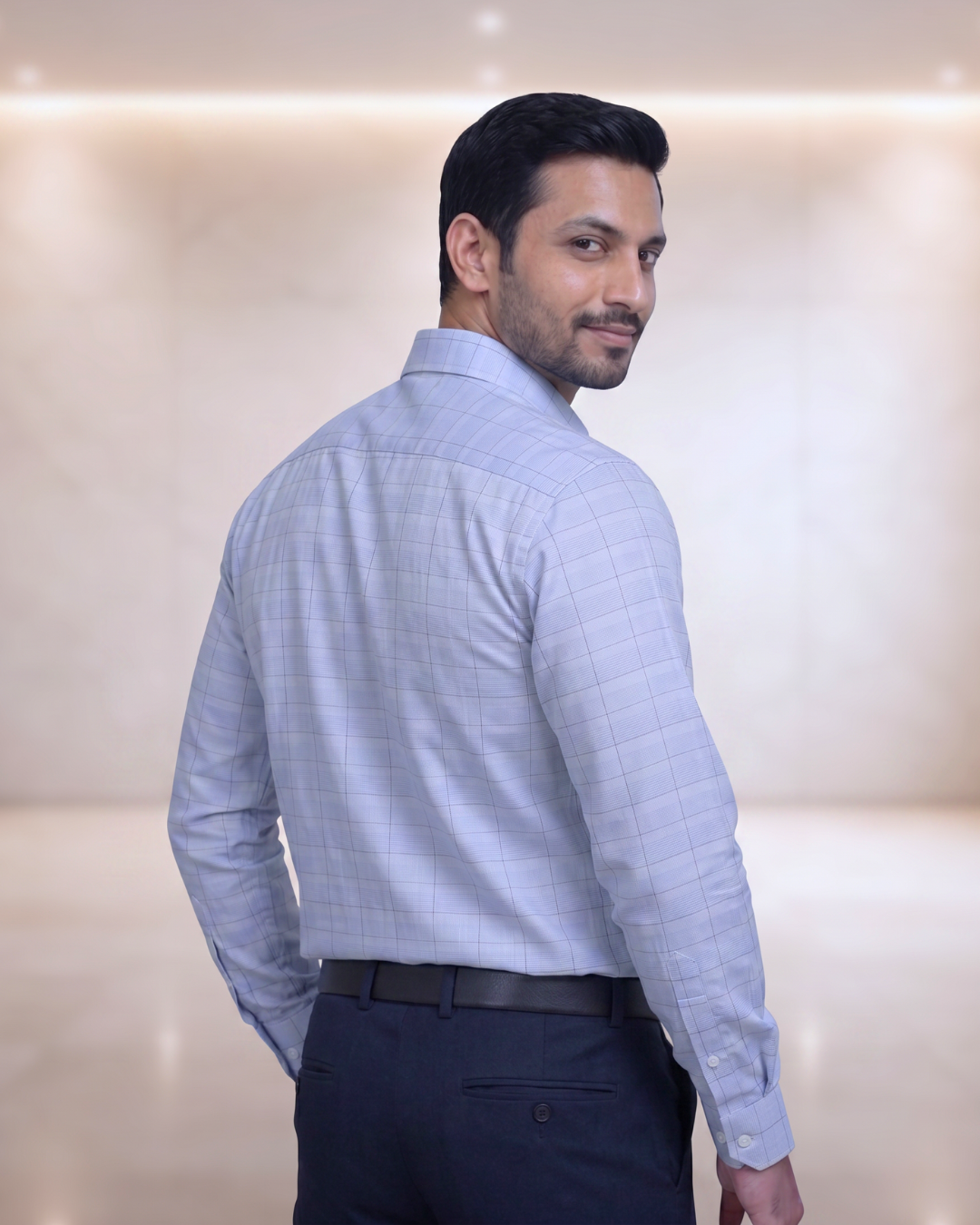 Mens Blue Rs 5933 Full Sleeves Shirt