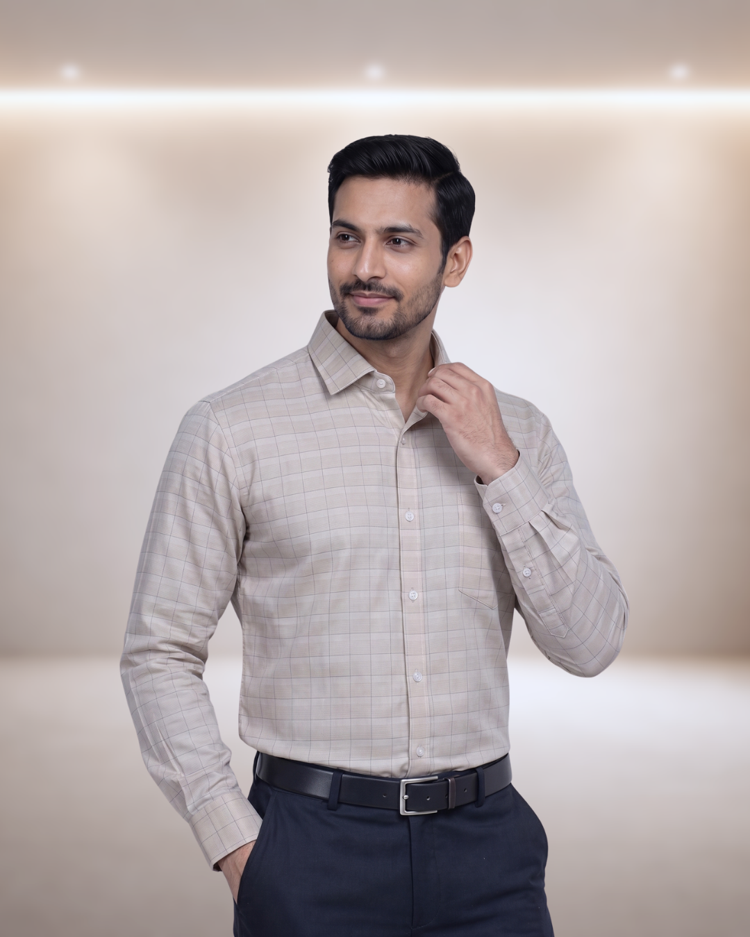 Mens Brown Rs 5933 Full Sleeves Shirt