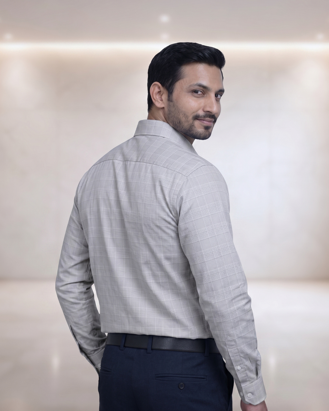 Mens Grey Rs 5933 Full Sleeves Shirt