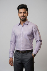 Mens Purple Rs 6173 Full Sleeves Shirt