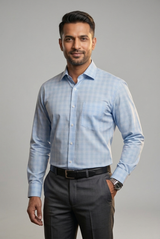 Mens Sky Blue Rs 6173 Full Sleeves Shirt