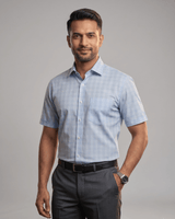 Rs 6173 Sky Blue Mens Half Sleeves Shirt