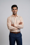 Mens Orange Rs 6189 Full Sleeves Shirt