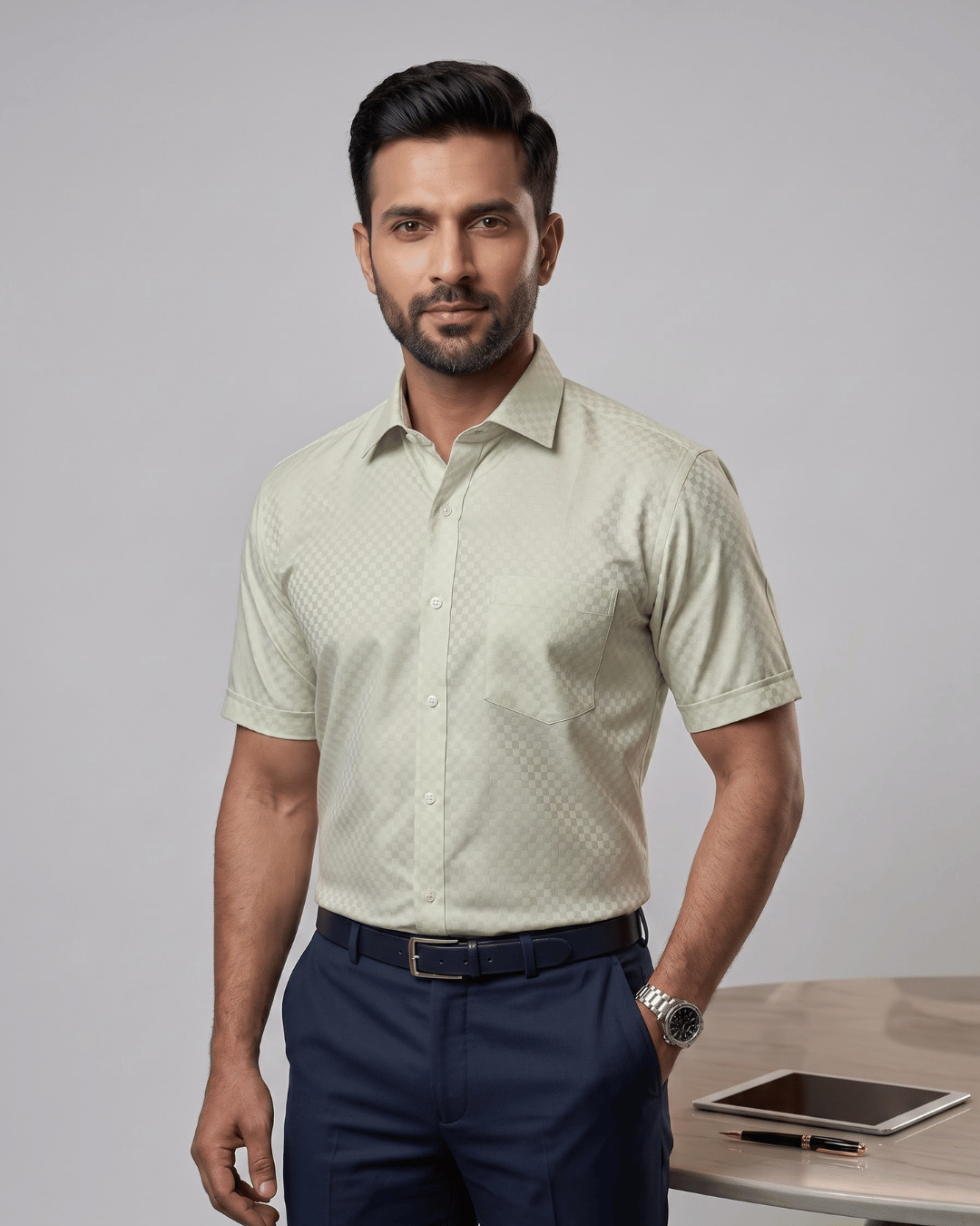 Rs 6451 Pista Mens Half Sleeves Shirt
