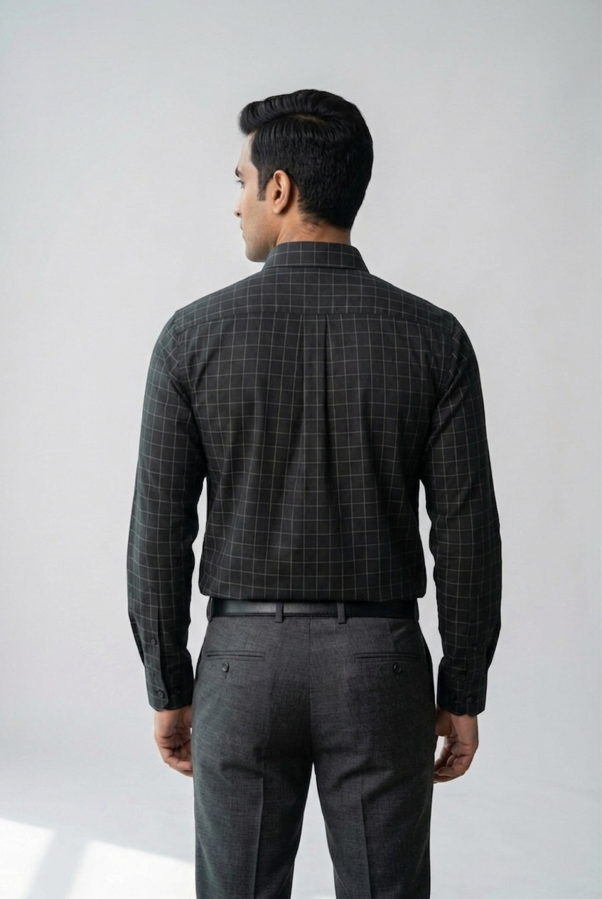 Mens Dark Grey Rs 6539 Full Sleeves Shirt