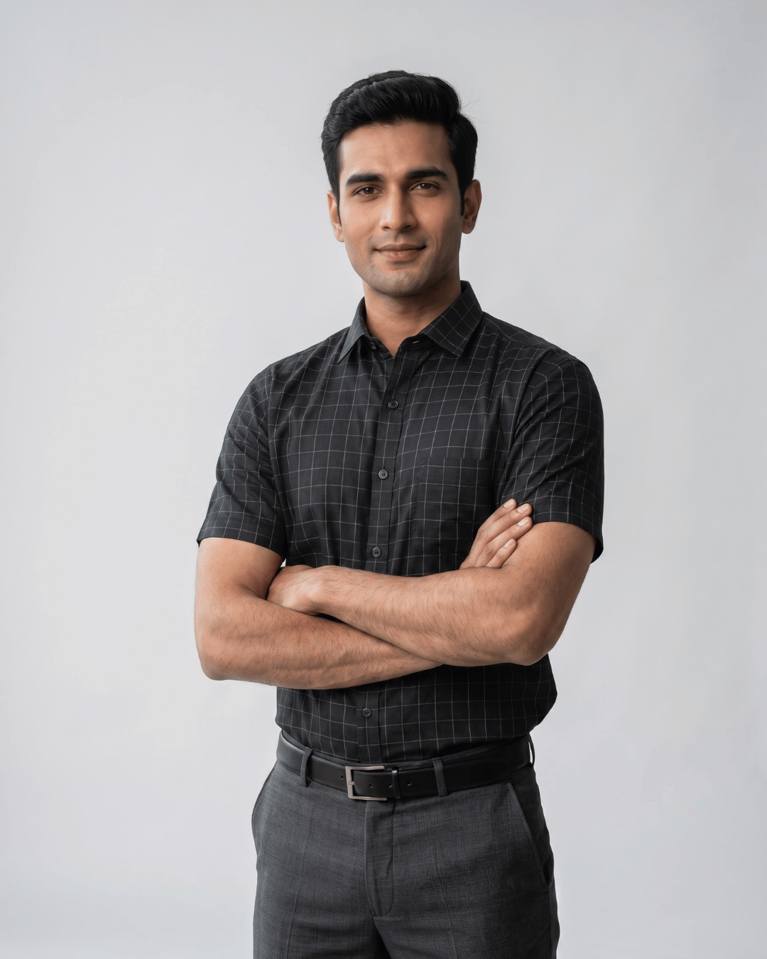 Rs 6539 Dark Grey Mens Half Sleeves Shirt